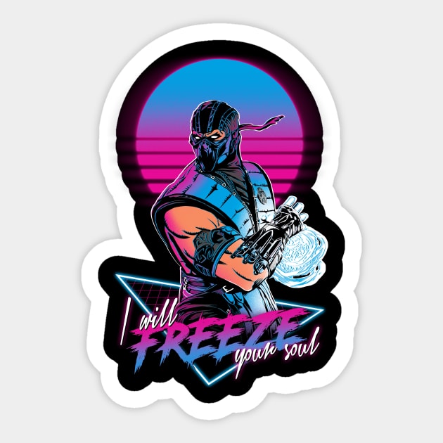 I will freeze your soul Sticker by ddjvigo